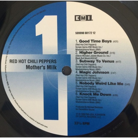 Red Hot Chili Peppers - Mother's Milk (5099969817212) виниловая пластинка - фото 3