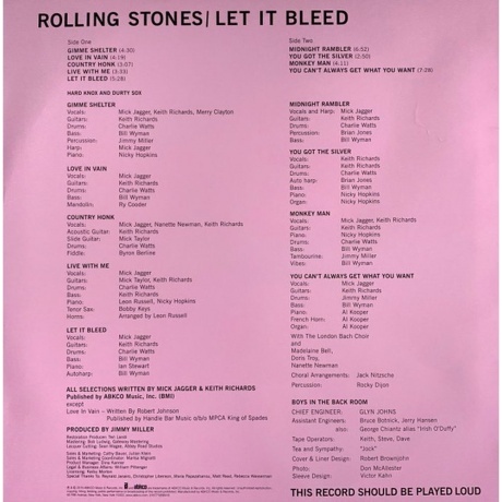 The Rolling Stones - Let It Bleed (0018771858416) виниловая пластинка - фото 5