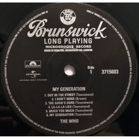 The Who - My Generation (0602537156030) виниловая пластинка - фото 4