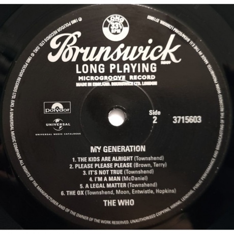The Who - My Generation (0602537156030) виниловая пластинка - фото 5