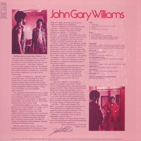 John Gary Williams - John Gary Williams (0888072397699) виниловая пластинка - фото 2