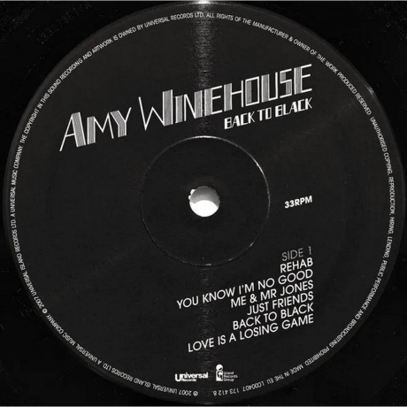Amy Winehouse - Back To Black (0602517341289) виниловая пластинка - фото 5