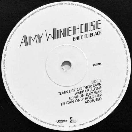 Amy Winehouse - Back To Black (0602517341289) виниловая пластинка - фото 6