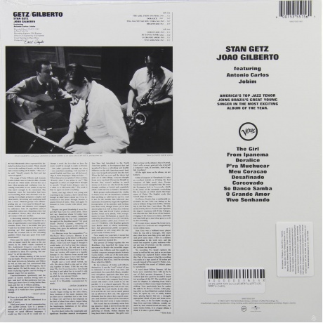 Stan Getz; Joao Gilberto - Getz/ Gilberto (0600753551561) виниловая пластинка - фото 2
