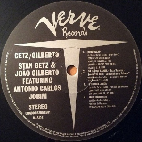 Stan Getz; Joao Gilberto - Getz/ Gilberto (0600753551561) виниловая пластинка - фото 4