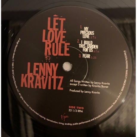 Lenny Kravitz - Let Love Rule (0602567581932) виниловая пластинка - фото 4