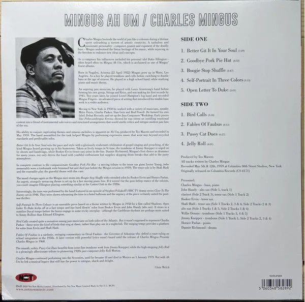 5060348582892, Виниловая Пластинка Mingus, Charles, Ah Um - фото 2