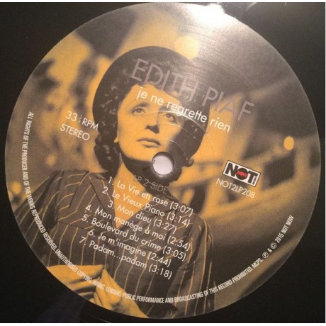 5060403742087, Виниловая Пластинка Piaf, Edith, Je Ne Regrette Rien - фото 2