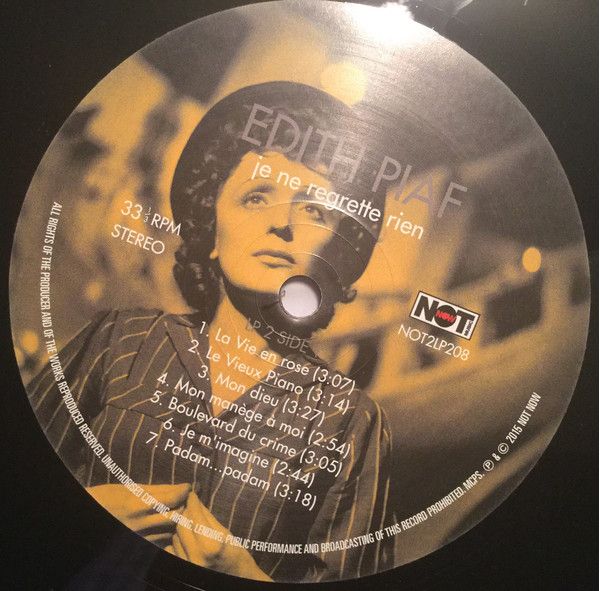 5060403742087, Виниловая Пластинка Piaf, Edith, Je Ne Regrette Rien - фото 2
