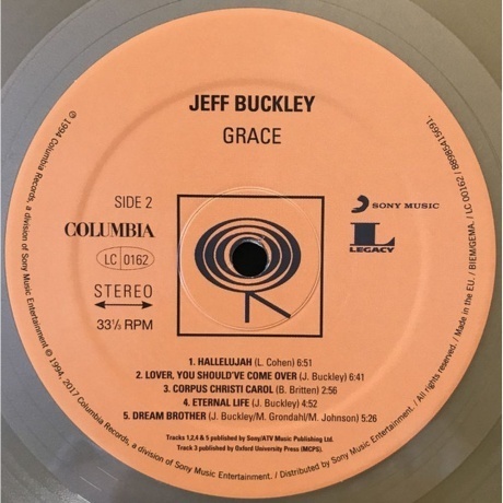 Jeff Buckley - Grace (coloured) (0889854156916) виниловая пластинка - фото 4