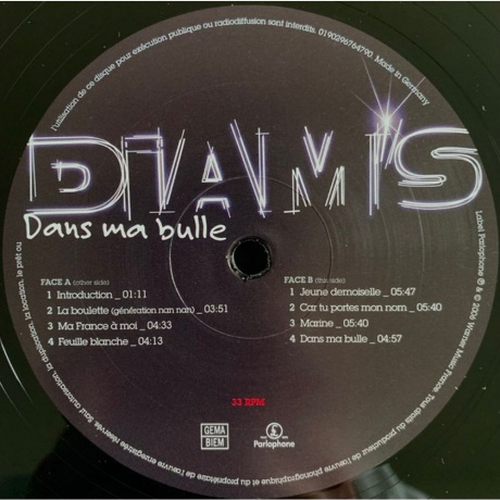 Diam's - Dans Ma Bulle (0190296764790) виниловая пластинка - фото 3