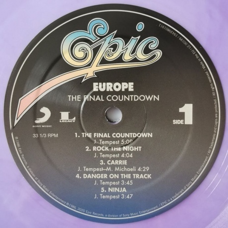 Europe - The Final Countdown (coloured) (0194398019116) виниловая пластинка - фото 5
