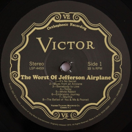 Jefferson Airplane - The Worst Of (0194398191119) виниловая пластинка - фото 2