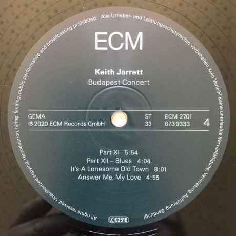 Keith Jarrett - Budapest Concert (0602507393304) виниловая пластинка - фото 7