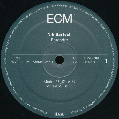 Nik Bartsch - Entendre (0602435427096) виниловая пластинка - фото 2