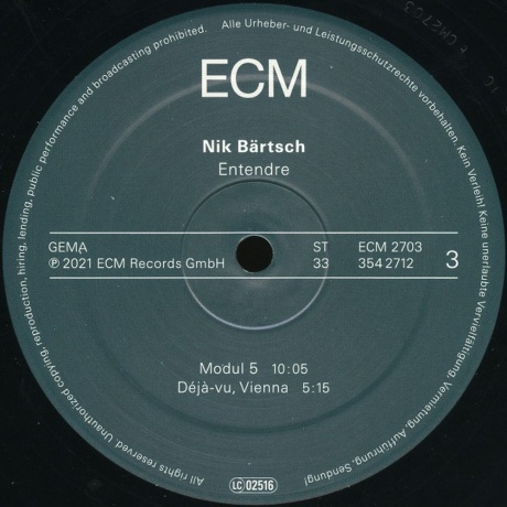 Nik Bartsch - Entendre (0602435427096) виниловая пластинка - фото 4