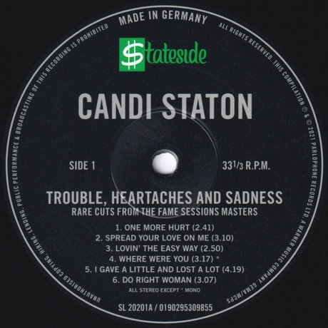 Candi Staton - Trouble, Heartaches And Sadness (0190295309855) виниловая пластинка - фото 2