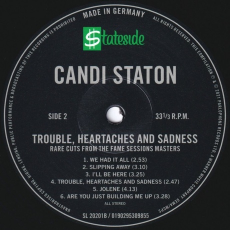 Candi Staton - Trouble, Heartaches And Sadness (0190295309855) виниловая пластинка - фото 3