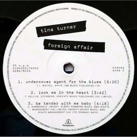 Tina Turner - Foreign Affair (0190295176532) виниловая пластинка - фото 5