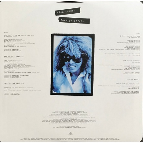 Tina Turner - Foreign Affair (0190295176532) виниловая пластинка - фото 9