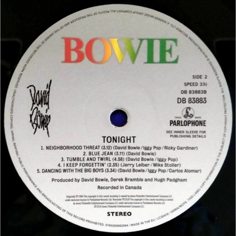 David Bowie - Tonight (0190295692094) виниловая пластинка - фото 4