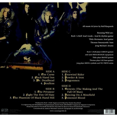 Running Wild - Black Hand Inn (coloured) (4050538844573) виниловая пластинка - фото 2