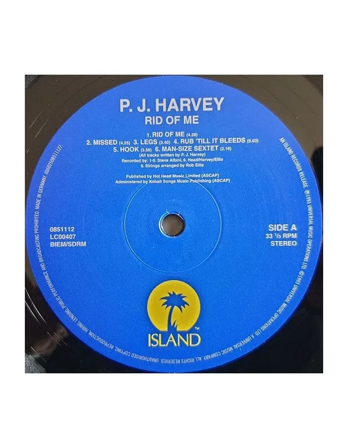 Виниловая Пластинка Pj Harvey, Rid Of Me (0602508511127) - фото 3