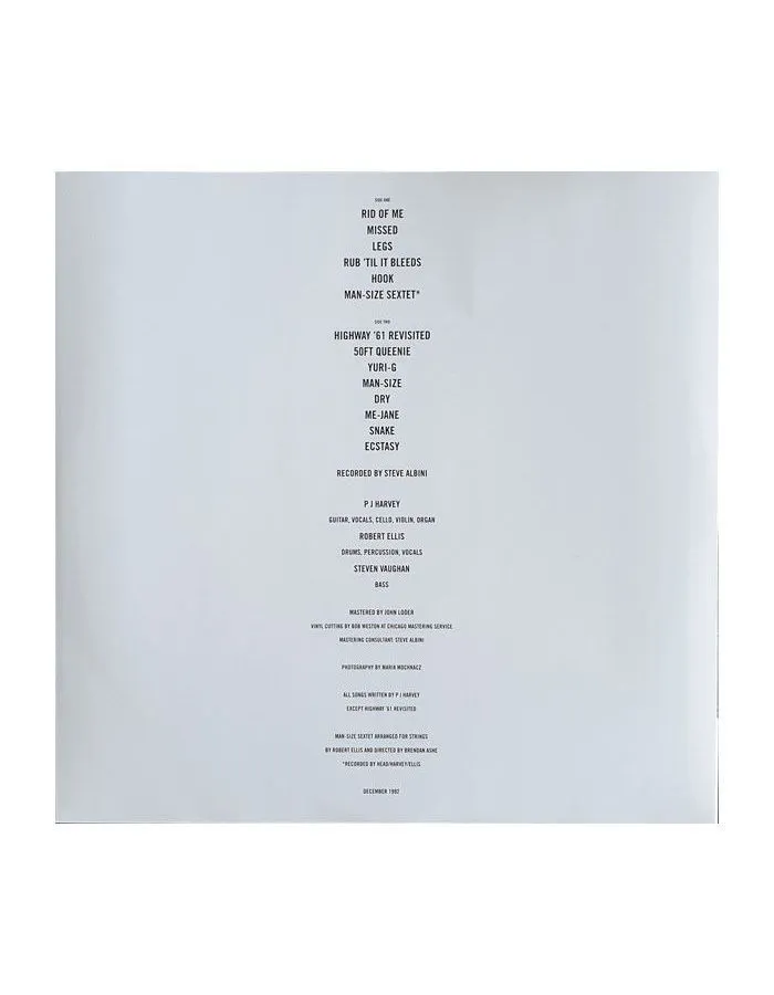 Виниловая Пластинка Pj Harvey, Rid Of Me (0602508511127) - фото 6