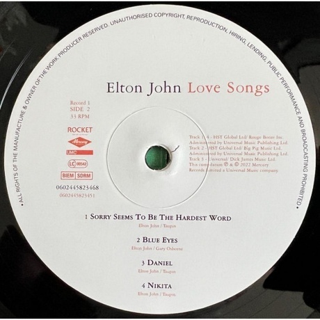 Elton John - Love Songs (remastered 2022) (0602445823451) виниловая пластинка - фото 4