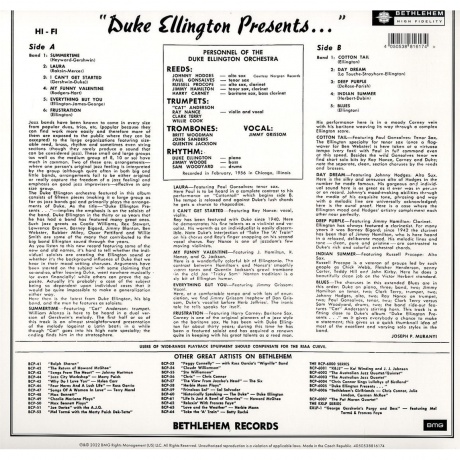 Duke Ellington - Presents… (4050538816174) виниловая пластинка - фото 2