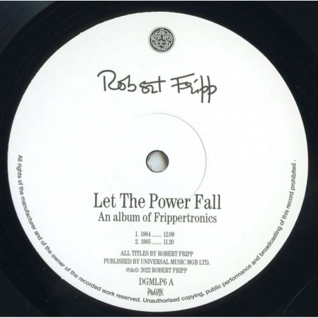 Robert Fripp - Let The Power Fall (0633367606013) виниловая пластинка - фото 3