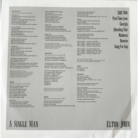 Elton John - A Single Man (0602445961993) виниловая пластинка - фото 5