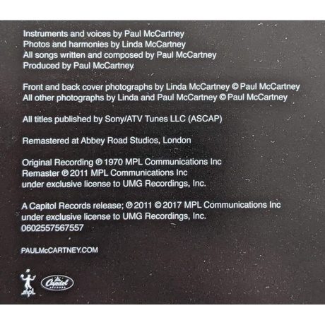 Paul McCartney - McCartney (0602557567557) виниловая пластинка - фото 8