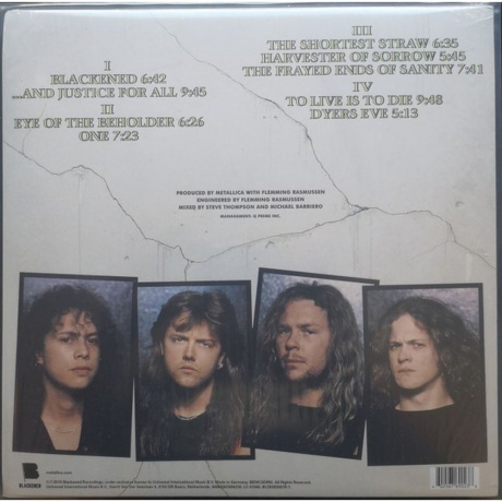 Metallica - ...And Justice For All (0602567690238) виниловая пластинка - фото 3