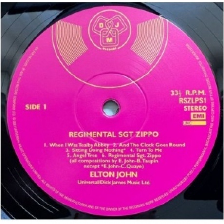 Elton John - Regimental Sgt. Zippo (0602435757636) виниловая пластинка - фото 3