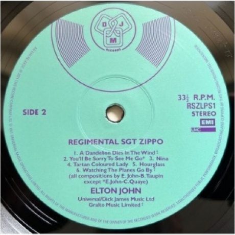 Elton John - Regimental Sgt. Zippo (0602435757636) виниловая пластинка - фото 4