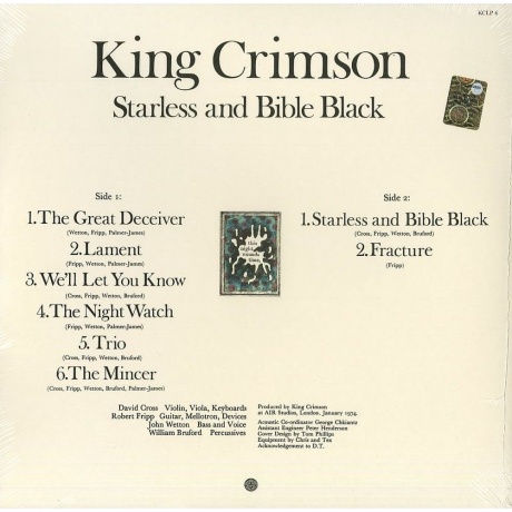 King Crimson - Starless And Bible Black (0633367910615) виниловая пластинка - фото 2