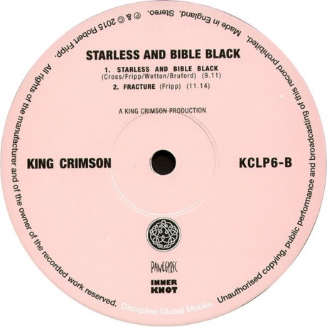 King Crimson - Starless And Bible Black (0633367910615) виниловая пластинка - фото 5