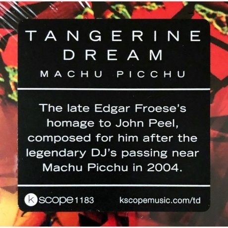 Tangerine Dream - Machu Picchu (0802644818313) виниловая пластинка - фото 4