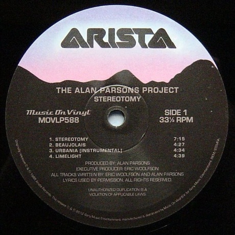 The Alan Parsons Project - Stereotomy (8718469531257) виниловая пластинка - фото 3