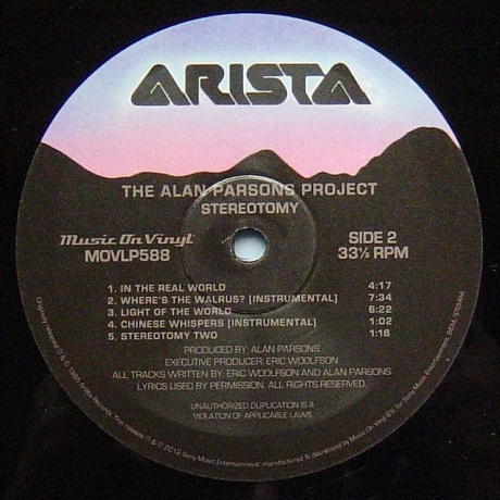 The Alan Parsons Project - Stereotomy (8718469531257) виниловая пластинка - фото 4