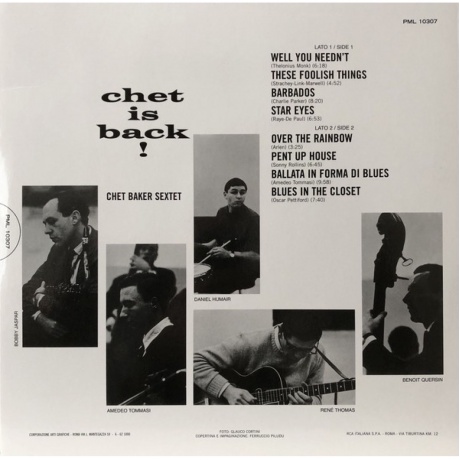 Chet Baker - Chet Is Back! (8718469535408) виниловая пластинка - фото 2