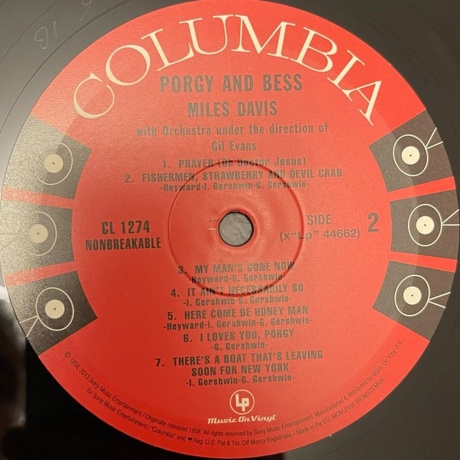 Miles Davis - Porgy And Bess (8718469532070) виниловая пластинка - фото 4