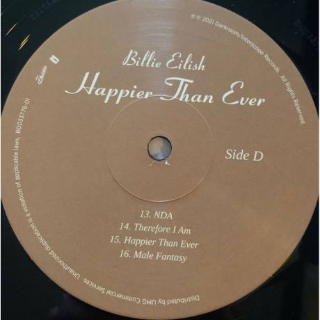 Billie Eilish - Happier Than Ever (0602435973548) виниловая пластинка - фото 10