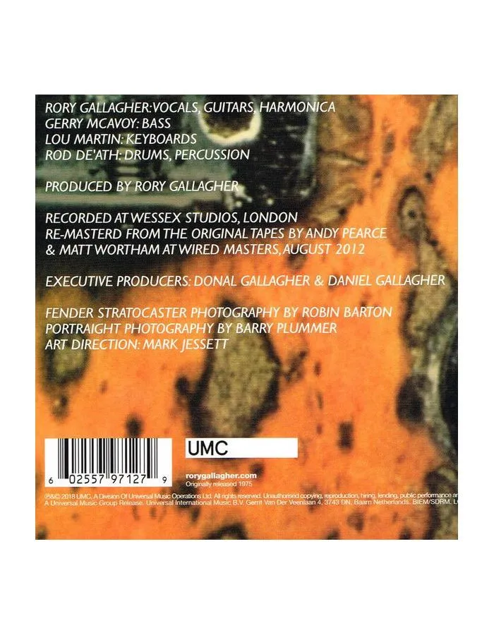 Виниловая пластинка Gallagher, Rory, Against The Grain (0602557971279) - фото 7