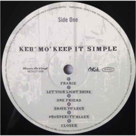 Keb' Mo' - Keep It Simple (8718469535538) виниловая пластинка - фото 3