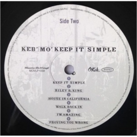 Keb' Mo' - Keep It Simple (8718469535538) виниловая пластинка - фото 4