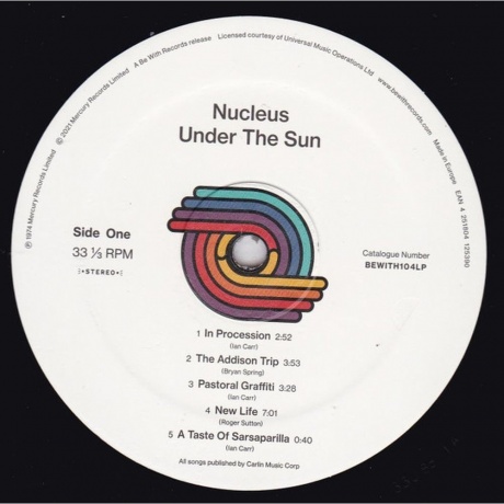 Nucleus - Under The Sun (4251804125390) виниловая пластинка - фото 2