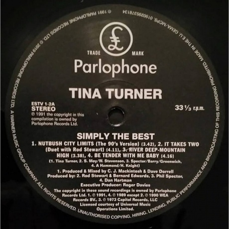 Tina Turner - Simply The Best (0190295378134) виниловая пластинка - фото 8