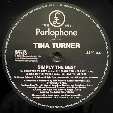 Tina Turner - Simply The Best (0190295378134) виниловая пластинка - фото 9